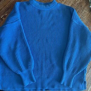 Women’s  Blue Ribbed Sweater